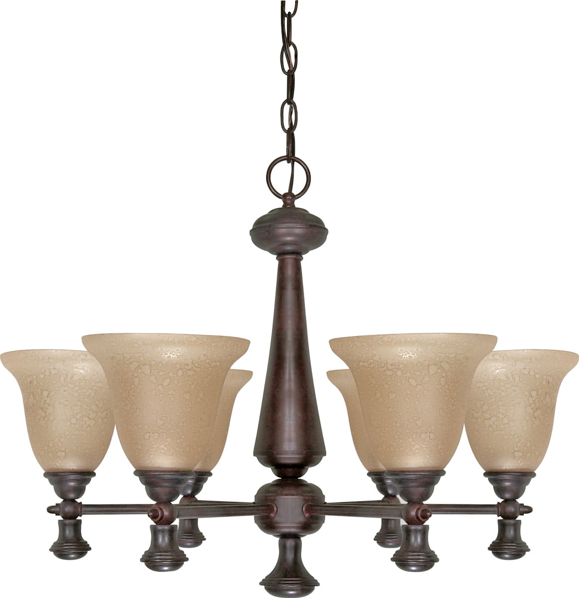 Chandeliers 6 Light With Old Bronze Finished Metal Medium Base 25 inch