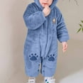 thumbnail image 6 of IFNND Baby Snowsuit Bear Ear Hooded Jumpsuit Fleece Romper Zipper Winter Coat OutfitsLong Sleeve Zipper Onesie Outwear, 6 of 6