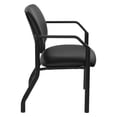 thumbnail image 4 of Scranton & Co Big & Tall Guest Chair in Black Fabric PU Arms 500 lb, 4 of 11