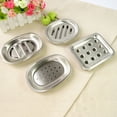 thumbnail image 6 of 2PCS Stainless Steel Soap Dish, Brushed Metal Soap Holder with Draining Tray for Bathroom Shower, 6 of 6