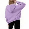 thumbnail image 5 of Chiccall Hoodies for Women Zip Up Long Sleeve Jacket Oversized Fall Winter Sweatshirts Tops with Pocket Purple S, 5 of 8
