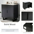 thumbnail image 2 of Miekor Furniture 30" Bathroom vanity Set with Sink, Combo Cabinet, Bathroom Storage Cabinet, Solid Wood Frame W5UAAB, 2 of 9
