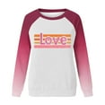 thumbnail image 4 of BLVB Women Valentines Shirts Round Neck Long Sleeve Casual Heart T Shirt Love Graphic Sweatshirt Pullover Fashion Tops, 4 of 5