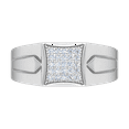 thumbnail image 3 of 1/4 Carat Men Diamond Wedding Band Ring in 10K Gold (Ring Size 9.25), 3 of 5