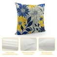 thumbnail image 4 of Nawypu Navy Blue Yellow Dahlia Pillow Covers, Yellow Grey Dahlia Floral Outdoor Decorative Throw Pillows Summer Geometry Flower Pillowcase Square Cushion Cover for Home Sofa, 4 of 5
