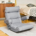 thumbnail image 2 of Costway Adjustable Lazy Sofa with Stepless Adjustable Back & 6-position Head/Lumbar/Seat Gray, 2 of 8