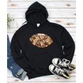 thumbnail image 3 of Floral Football Hoodie for Women & Teen Girls Boho Game Day Sweatshirt, Black Hoodie, M, 3 of 8