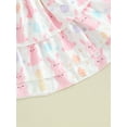 thumbnail image 7 of Biekopu Toddler Girls Easter Dress Rabbit Print Tie-Up Spaghetti Strap Sleeveless Ruched Baby Dress Summer Casual Princess Dress, 7 of 7