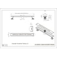thumbnail image 3 of Novalinea ZA Linear Shower Drain (24” VENLO Pattern) with Hair Strainer, Leveling Feet and Threaded Adapter, 3 of 7