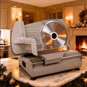 Valley Sportsman 7.5 Electric Meat Slicer w/Stainless Blade 180W Adjustable Thickness Cuts Meat/Bread/Cheese