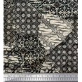 thumbnail image 1 of Soimoi Modal Satin Fabric Damask Patchwork Decor Fabric Printed Yard 42 Inch Wide, 1 of 3