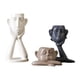 thumbnail image 2 of 3x Jarrón de resina creativo Cabeza Escultura artística Estatua Macetas para porche pequeña sala de TV interior Jardín Decoración Macarena Macetas de resina, 2 of 8