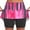 Hot Pink, variant on BiZtdJrK Womens Summer Vacation Skorts Gradient Print High Waist Casual Skort Trendy Party Skirts with Shorts on sale prime Yellow XL
