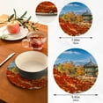 thumbnail image 3 of SKYSONIC Autumn Maple Landscape Pot Holders Trivets, 2 Pcs Heat Resistant Trivets, Cotton Thread Weave Mats for Hot Pads Pans Pot Bowl Teapot for Kitchen Decor, 3 of 7