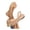 Khaki, variant on Women's Bowknot Pointed Toe Slingback Flats Adjustable Ankle Strap Low Heel Flock Upper Casual Shoes