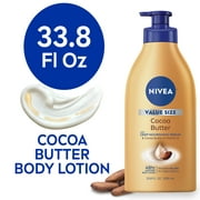 NIVEA Cocoa Butter Body Lotion with Deep Nourishing Serum, 33.8 Fl Oz