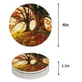 thumbnail image 1 of RYLABLUE Ocean Sea Turtle Set of 8 Round Coaster for Drinks, Absorbent Ceramic Stone Coasters Cup Mat with Cork Base for Home Kitchen Room Coffee Table Bar Decor, 1 of 5