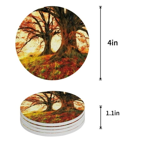 

FMSHPON Mandala Pattern Watercolor Style Set of 8 Round Coaster for Drinks Absorbent Ceramic Stone Coasters Cup Mat with Cork Base for Home Kitchen Room Coffee Table Bar Decor