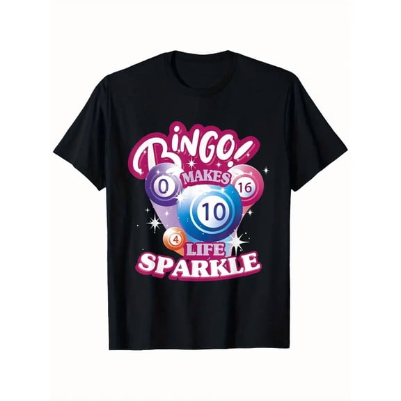 Funny Bingo Makes Life Sparkle Game Night Gift Unisex Short Sleeve T-Shirt