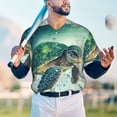 thumbnail image 6 of Balery Watercolor Turtle1 Baseball Jersey for Men Casual Button Down Shirts Short Sleeve Active Team Sports Uniform-X-Large, 6 of 9