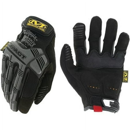 M-Pact Mechanics Gloves, Armortex/D3O/EVA Foam/Synthetic Leather/TPR/TrekDry, Size 10, Black/Gray | Bundle of 5 Pairs