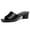 Black 1, variant on Women Mesh Slip-On Sandals — Square-Toe, Open-Toe, Block-Heel Slides