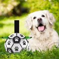 thumbnail image 4 of Dog Toys Soccer Ball with Straps, Interactive Dog Toys for Tug of War, Puppy Birthday Gifts, Dog Tug Toy, Dog Water Toy, Durable Dog Balls World Cup for Small & Medium Dogs（6 Inch）, 4 of 7