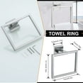 thumbnail image 5 of 5-Piece Bathroom Hardware Accessories Set 23.6 inch Towel Bar Towel Rack Sets Modern Towel Ring Kit Stainless Steel Wall Mounted (Brushed Nickel), 5 of 14