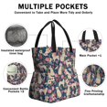 thumbnail image 3 of Golden Retriever and Floral Drawstring Lunch Bag Women - Drawstring Lunch Bag Insulated for Work Office - Stain-Resistant Large Lunchbags for Women with Multi-Pockets, 3 of 6