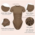 thumbnail image 2 of LELINTA Scoop Neck Bodysuit for Women Seamless Tummy Control Shapewear Thong Sculpting Body Shaper, 2 of 8