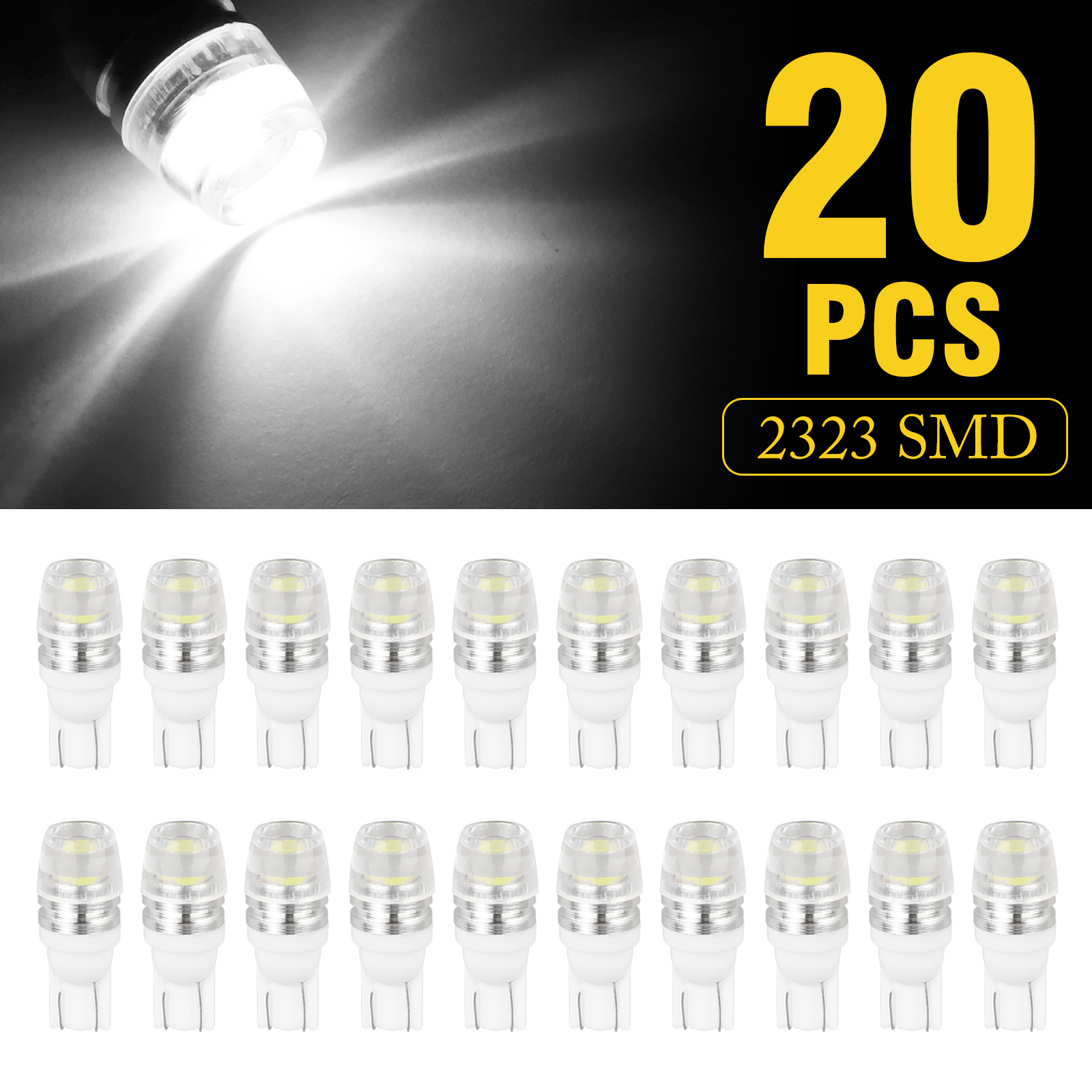 12x Red SMD 12 LED 12v Replacement T10 Wedge Light Bulb 194 2450 2652 2921 2825
