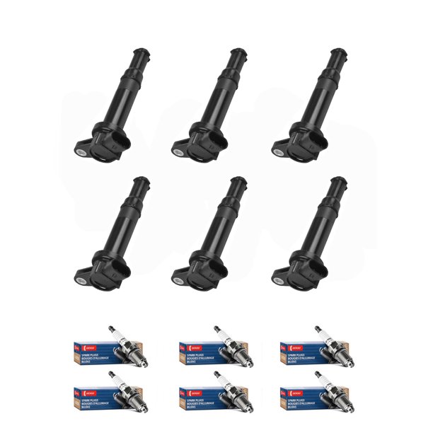 Set of 6 ISA Ignition Coils and 6 NGK Spark Plugs for 2006 Kia Optima