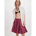 thumbnail image 4 of Falda Plisada de Cintura Alta con Volantes para Mujer, Falda de Tenis, Falda Pantalón Deportiva para Correr y Patinar. Vino Tinto L, 4 of 7