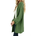 thumbnail image 6 of Long Sleeve Women Solid Color Open Front Chunky Knit Sweater Cardigan, 6 of 6