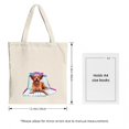 thumbnail image 3 of Stylish Canvas Tote Bag with Vibrant Orange and Pink Splash Design - Perfect for Shopping Travel and Parties, 3 of 4