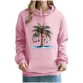 thumbnail image 2 of Mifsaly Christmas Sweatshirts for Women Hooded Long Sleeve Loose Hoodie Cute Tree Printed Drop Shoulder Casual Pullover Tops Xmas Festival Party Winter Outerwear with Pocket 2025 Holiday, 2 of 4