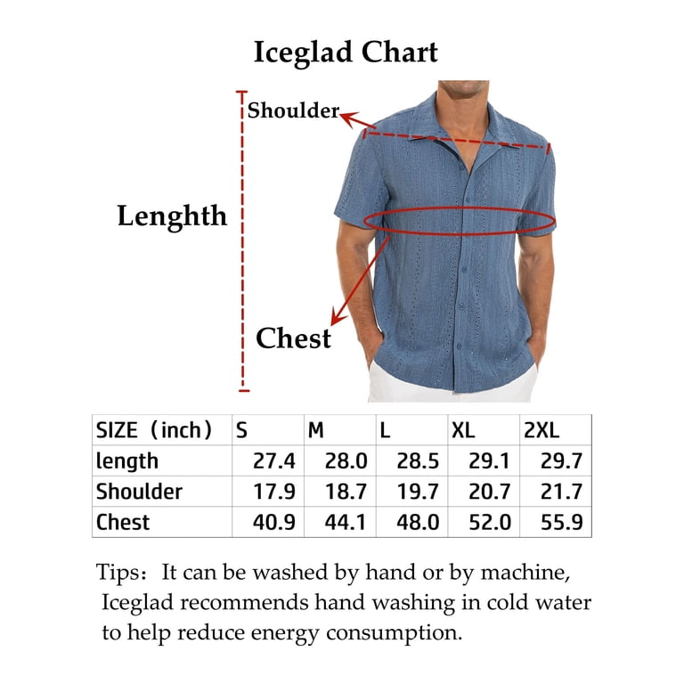 Iceglad Men's Casual Hollow Out Beach Shirt photo 3