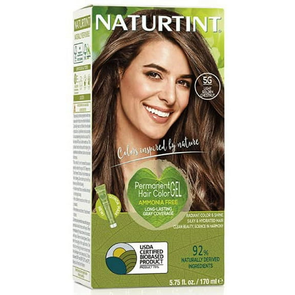 Naturtint Permanent Hair Color 5G Light Golden Chestnut (Pack of 1), Ammonia Free, Vegan, Cruelty Free, up to 100% Gray Coverage, Long Lasting Results