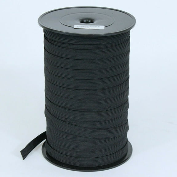 1/2 Inch Braided Elastic Bands for Sewing Stretchy Waistband Cord BLACK 144 Yard
