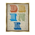 thumbnail image 3 of Stupell Industries Drink Antique Stamp Style Typography Kitchen Words Graphic Art Metallic Gold Floating Framed Canvas Print Wall Art, Design by Graffitee Studios, 3 of 5