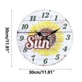 thumbnail image 3 of Bdday Clocks for Bedroom 30cm European Retro Rustic Sunflower Wall Clock Home Living Room Decoration Wall Clock Back To School Decorations, 3 of 4
