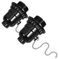 thumbnail image 2 of WEUVEB Ceiling Light Lamp Holder Lamp Socket With Pull Chain Black Simple and Elegant 2Pack, 2 of 9