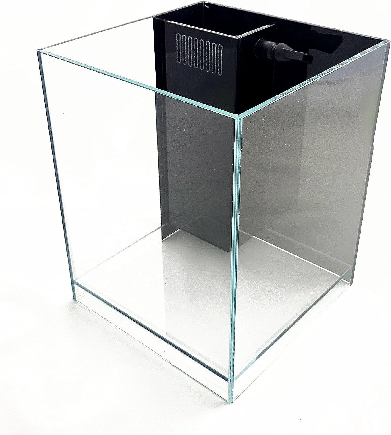 LIFEGARD Low Iron Ultra Clear Crystal Aquarium with Built in Filter – Rimless Glass, Beveled Edge, Elevated Style – Direct Jet Flow – 2.65 GPH