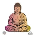 thumbnail image 1 of Sitting Buddha - 3" Vinyl Sticker - For Car Laptop I-Pad Phone Helmet Hard Hat - Waterproof Decal, 1 of 2