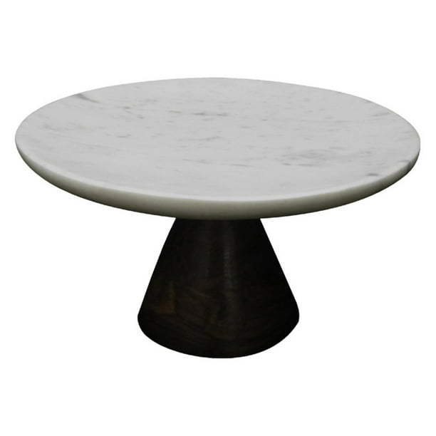 A and B Home Round Marble Cake Plate