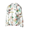 thumbnail image 3 of Goofa Pretty Floral With Leaves Printed Women's UPF 50+ Sun Protection Hoodie Jacket Lightweight Long Sleeve Sun Shirt for Women with Pocket Hiking Outdoor-Large, 3 of 9