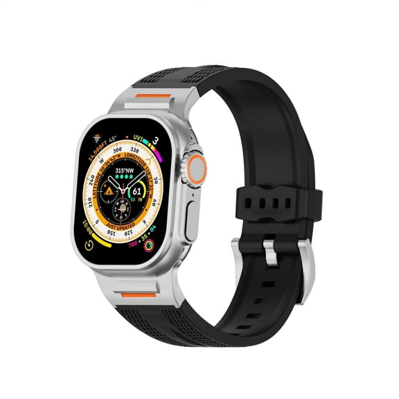 For Apple Watch Band 42/44/45/49mm, Outdoor Waterproof Sports iWatch Series S10 46mm 9 SE 8 7 6 5 4 3 2 1, Black