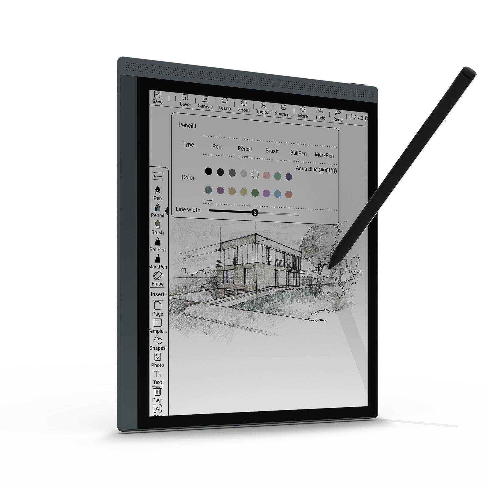 BIGME B1051C 10.3" Color E-Paper Tablet, 128GB Storage, Ultra-Thin Design