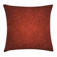 thumbnail image 1 of Red Throw Pillow Cushion Cover, Swirl Lines Spirals Abstract Design with Chinese Culture Influences for New Year Celebration, Decorative Square Accent Pillow Case, 16 X 16 Inches, Red, by Ambesonne, 1 of 2