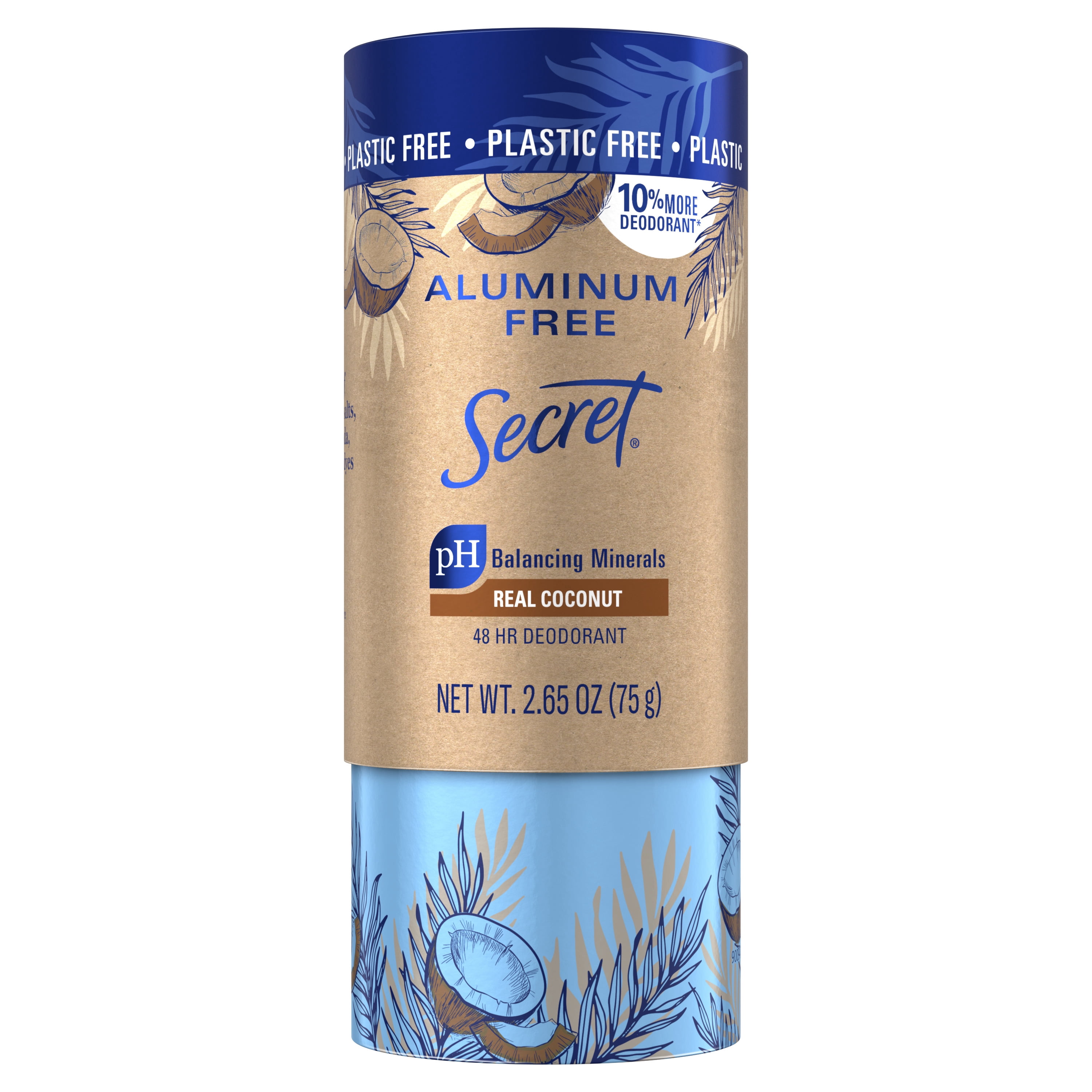 Secret Aluminum Free Deodorant, Coconut, 2.65 oz